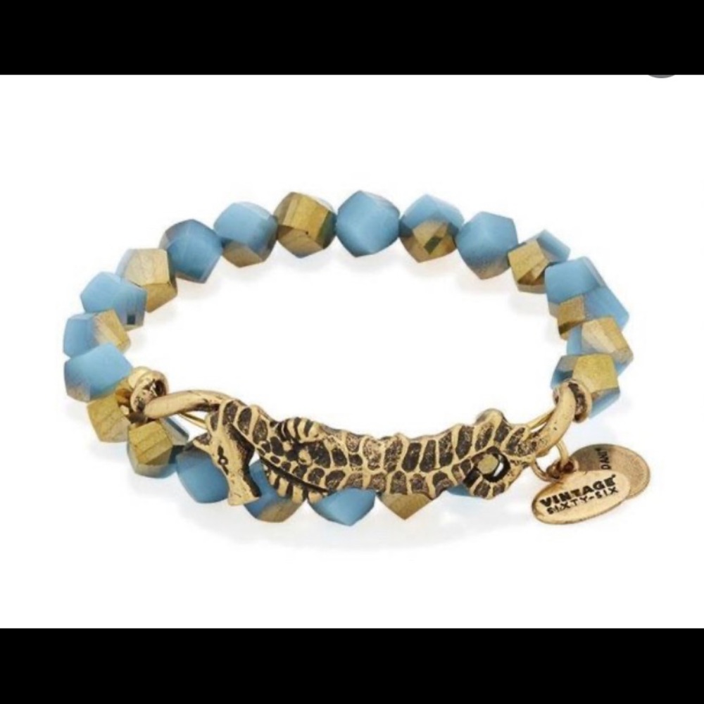 Alex and Ani Marina Seahorse Wrap - Rafaelian Gold Finish